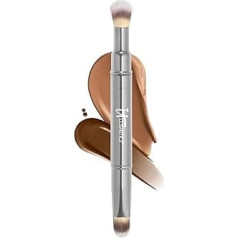 IT Cosmetics Heavenly Luxe Dual Airbrush Concealer Brush #2 - Dual-Ended 2-in-1 Brush for Liquid & Cream Concealer - Polish Imperfections - With Award Winning Luxe Hair
