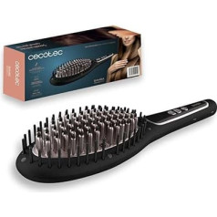 Cecotec Bamba InstantCare 900 Perfect Brush Electric Straightening Brush. 61 W, Keratin and Argan Oil Coating and Real Ions, Adjustable Temperature, Ceramic Brush Head, Automatic Shut-Off