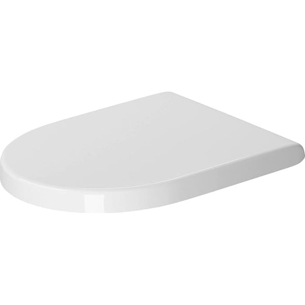 Duravit Starck 3 Toilet Seat with Soft Close Mechanism, Urea Duroplast Toilet Lid with Stainless Steel Hinges, White