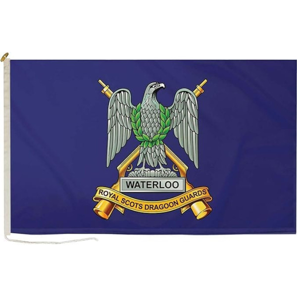 Duraflag Royal Scots Dragoon Guards 5ft x 3ft Flags with Rope and Toggle Fastening High Quality 5