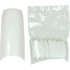 N&BF Classic French Tips, Nail Tip Refill Bags, Pack of 500, Tip Set, French Nails, Professional Nail Extension with Smileline White, Flexible and Versatile, Artificial Nails 10 Different Sizes