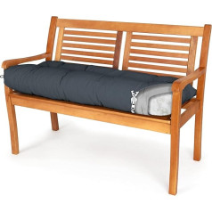 Spatium Bench Cushion with Removable Cover, Waterproof Quilted Bench Cushion, Cushion for Garden Bench, 30 Sizes to Choose From, 7 Colours (190 x 60 x 10 cm, Anthracite)
