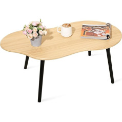 FEUFOAM Small Coffee Table, Cloud Coffee Table, Modern Middle Table, Floor Table, Natural Wood, Irregular Coffee Tables, Suitable for Living Room, Small Spaces