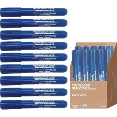 Maya Professional Tools q0800 – 2/2 Marker Detectable per of metals and X-ray, Pack of 10, Blue Body, Blue Ink
