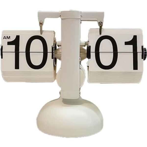 Flip Clock, Retro Flip Clock, Vintage Design, Retro Style Flip Desk Shelf Clock - Retro Clock Classic Mechanical Digital Display Battery Operated Table Clock Vintage Home 8 x 6.5 x 3 Inches (Black)