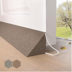 HIZH Upgraded Heavy Duty Door Draught Excluder 80cm Extra Thick Wedge Design Seals Large Gaps Up to 3