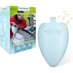 Baby Stroller Rocker Rechargeable, 11 Soothing Sounds Sleep Pacifier with Sensor Activated, Adjustable Speed with 15, 30, 45 Minute Timer, Fits All Pushchairs and Strollers