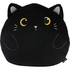 I-TOTAL ® - Decorative Cushion for Children/Living Room, Fluffy Fabric Cushion in Shape (Black CAT)