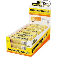Peeroton Powerpack Latte Macchiato Bar - Energy Bar without Sugar - Protein Snack Meal Replacement with Long-Lasting Energy Availability - The Oat Bar that Saturates and Strengthens - 15 x 70 g