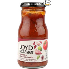 Loyd Grossman Tomatoes and Roasted Garlic Pasta Sauce 350g (Pack of 3)