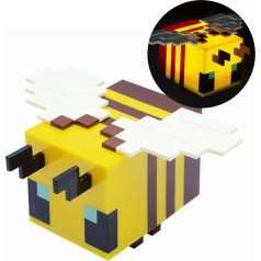 HLMNAKE Bedside Lamps, Bee Pixelated, Cute Bee Night Light with Charging Cable, 500 mAh 19.3 x 16.5 x 10.3 cm