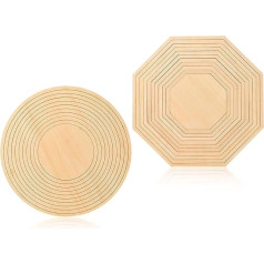 Ceramic Mold Mold Pottery Plate Mold Set Easy Demoulding Wood Clay Stackable Ceramic Molding Tool for Pottery Clay Ceramic DIY Crafts (Octagonal and Round)