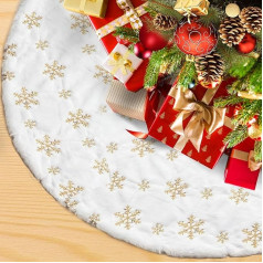 XIMEY Round Christmas Tree Skirt, 120 cm, Beautiful Christmas Tree Skirt, Blanket for Christmas Tree, Soft Christmas Tree Blanket, Tree Blanket, Christmas Tree, Beautiful Blanket for Christmas Tree