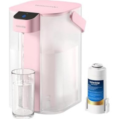 Waterdrop Instant Eletric Water Filter Jug, 3.5 L 3 Month Water Filter, Outdoor Drinking Water System, Reduces Chlorine, Lead, Mercury, PFAS, PFOA/PFOS, Pink (with 1 757 Litre Filter)