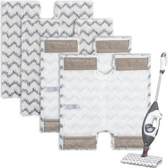 JORAIR Steam Mop Replacement Pads Compatible with Shark S6001UK S6003UK S6005UK Klik n' Flip Steam Mop 4 Pack Machine Washable Cleaning Pads Pocket Mop