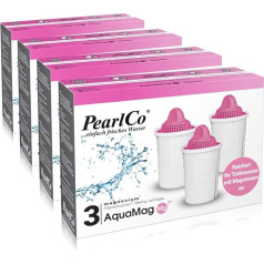 PearlCo - AquaMag Classic Pack of 12 Filter Cartridges with Magnesium - Fits Brita Classic