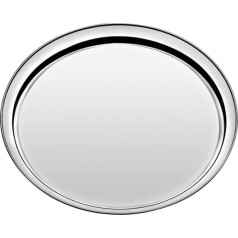 Tramontina Buena 30cm Round Stainless Steel Serving Tray, Dishwasher Safe, Rustproof