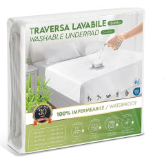 Mattress Protector 100 x 240 cm Made of Soft Bamboo, Waterproof Mattress Topper, Incontinence Pad for Baby and Elderly, Environmentally Friendly Bed Pad, Soft and Washable