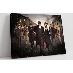 CanvasArtShop Peaky Blinders Crew Canvas Art Print Framed 30mm Deep 24in x 16in / 60cm x 40cm
