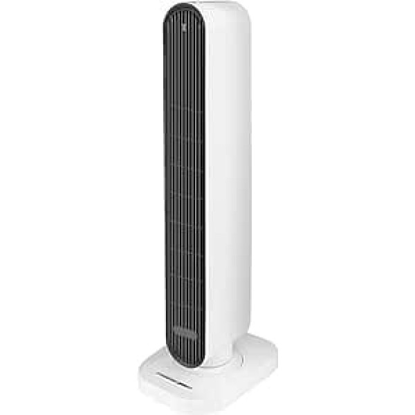 Simple Deluxe Fan Heater, Electric Room Heater, Electric Room Heater with Remote Control, 1500 W, 4 Heating Modes, Overheating Protection, Fan Heating, Whole Room Tower Room Heater for Bedroom, 25 m²