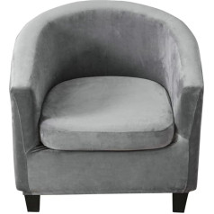 CHNSHOME Armchair Covers Set of 2 Stretch Club Chair Covers 1 Seater Armchair Cover Tullsta Bar Chair Cover Cocktail Chair Cover Grey