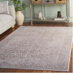 SAFAVIEH Reflection Collection Contemporary Rug for Living Room Dining Room Bedroom Short Pile Beige and Cream 4ft x 72in
