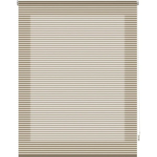 INTERBLIND Premium Roller Blind Translucent Striped Size 160 x 180 Flexible Installation Wall or Ceiling Fabric Size 157 x 175 cm Vison