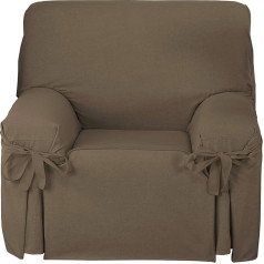 Martina Home Turia Sofa Cover with Bows, Cotton, Leather, Polyester, 1 Seater