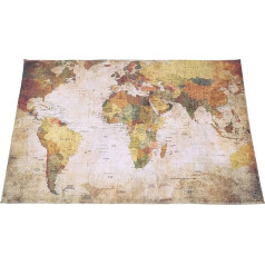 Zerodis Vintage World Map Carpet Creative World Map Rugs Soft Entrance Doormat Anti-Slip Mat for Porch Bathroom Living Room Bedroom Decoration