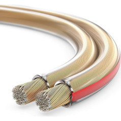 Sonero® 30 m 2 x 4.00 mm² CCA Speaker Cable/Box Cable, Colour: Transparent