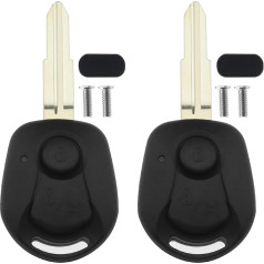EMSea 2 Pieces Car Remote Key Shell 1 Button Compatible with Actyon SUV Kyron Rexton Key Shell Replacement SSY3 Uncut Blade