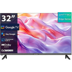 Antteq G32 Smart TV 32 Inch HD 720P, Voice Control, DAZN, Play Store, Bluetooth Voice Remote Control, Netflix, Prime Video, Wi-Fi, Triple Tuner