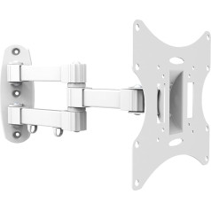 conecto SA-CC50254-V2 Wall Mount for TV Devices / Monitors with 58-107 cm (23-42 Inches), VESA 200 x 200, Tilt: +/-20°, Swivel: +/-90°, Wall Clearance: 10-39.3 cm, Maximum Load 30 kg, White