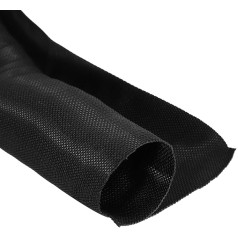 sourcing map ID-Split-Loom-Schlauch, 33,8 cm, 2 m, Polyester-Kabelschutz, Kabelhülse für USB-Kabel, Netzkabel, Schwarz
