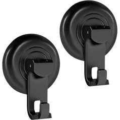 Leseogye 2 Stück Saugnapf-Haken, strapazierfähig, 3 kg, starke Vakuum-Saugnapfhaken, wiederverwendbar, Saugnapf-Haken für Badezimmer, Küche, Fenster, Taschen, Mäntel, Handtücher, Weihnachtskranz