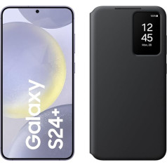 Samsung Galaxy S24+ AI Smartphone, 12 GB RAM, 512 GB Memory, Cobalt Violet, 3 Year Manufacturer Warranty + Smart View Wallet Case, Black