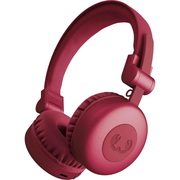 Fresh 'n Rebel Code Core Bluetooth Headphones On-Ear Wireless 30 Hours Playtime with Microphone and Voice Assistant, Volume Control and Play/Pause Buttons, Foldable (Berry Red)
