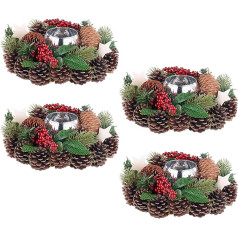 Britesta Christmas Decorations: Set of 4 Christmas & Advent Arrangements, Handmade, 23 cm (Winter Decorations, Advent Arrangements Decoration, Advent Wreath)