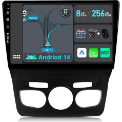 YUNTX [8GB + 256GB] Android 12 Car Radio for Citroen C4 C4L DS4 (2013-2017)-[Integrated CarPlay/Android Car/DSP/GPS]-10.1 Inch IPS 2.5D Camera + MIC-DAB/Mirror Link/Bluetooth 5.0/360 Camera/Steering