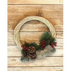 Dmora Aletsch Christmas Decoration, Christmas Ornament, Festive Decoration, Made in Italy, 30 x 30 x 30 cm, Green and Yellow
