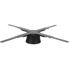 Lazmin112 3D Hologram Fan 17.7 Inch 4 Blades Holographic 3D Effect LED Black WiFi Remote Control for Business Signs Bar Casino Party Halloween
