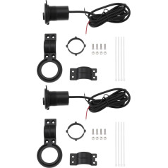 EMSea 2 Sets 5V/2.1A Wasserdichte USB-Ladebuchse mit Schalter Geeignet für Motorrad Auto