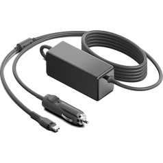 HKY 100W USB C 12-24V Car 2.6 m USB Type-C 100W PD Fast Charger for AI Laptop Dell Pro 14 13 16 Plus 2-in-1 / Dell Pro Rugged 14 13 Premium PA14250 PB16250 PA13250 Business Notebook AI PC Computer