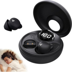 sunvito Sleep Headphones, Mini Headphones for Sleeping, Wireless Bluetooth 5.3 Liquid Silicone Headphones Sleep for Side Sleepers, Power Indicator for Training, Work, Travel (Black)