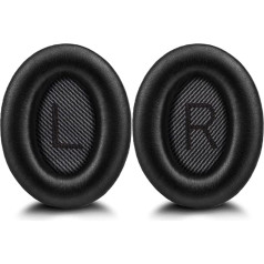 Mizi Professional Ear Pads Replacement for Bose Quietcomfort Qc2 Qc15 Qc35 Soundlink/Soundtrue Around-Ear with Softer Protein Leather - Black Qc25