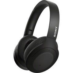 Sony WH-H910N Noise Cancelling Kabellose Kopfhörer mit Mikrofon, 35 Stunden Akkulaufzeit mit Schnellladung, Touch Control, Google Assistant und Alexa integriert - Schwarz (Generalüberholt)