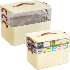 Lean ietilpīga 3 līmeņu zāļu organizatora kaste Mājas pirmās palīdzības aptieciņa