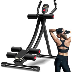 Bauchmuskel-Trainingsgerät mit LCD-Display, verstellbarer Core-Trainer für Ganzkörperübungen, faltbares Design mit Kniestütze für Heim-Fitnessstudio