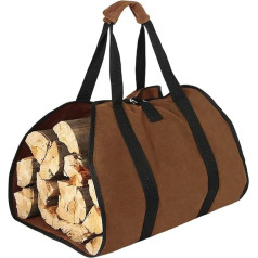 AYWTIUN Canvas Brennholz Holz Tragetasche Log Camping Outdoor Halter tragen Aufbewahrungstasche Holz Canvas Tasche für Camping