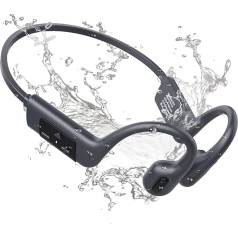 MONODEAL Waterproof Swimming Headphones Swimming Headphones IP68 Waterproof Bluetooth 5.3 Sports Bone Sound Headphones Swimming Built-in 32GB MP3 Player, Open Ear Headphones for Swimming